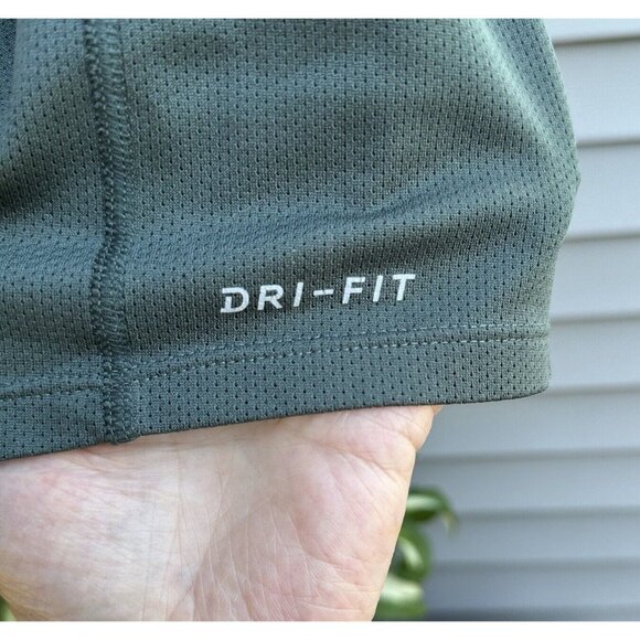 Nike Dri Fit Running Long Sleeve Dry-Miler Shirt Forest Green Womens SZ L Active - Picture 3 of 11